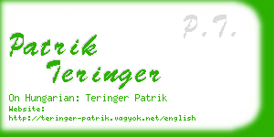 patrik teringer business card